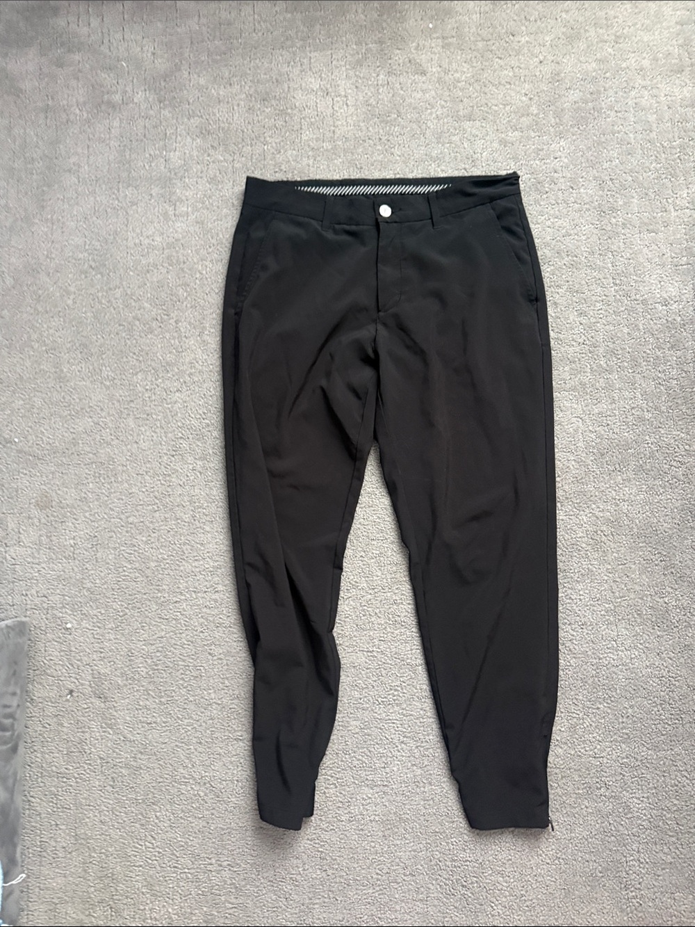 Men's Primo Black Casual Tapered Pants golf pants
